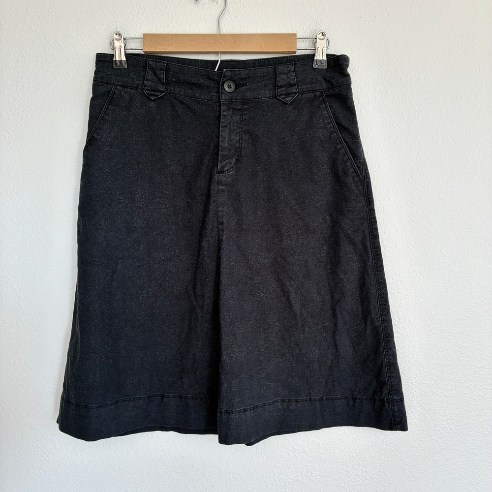 Patagonia Midi Skirt Womens 4 Dark Gray Hemp Organic Cotton Blend A-Line Hiking